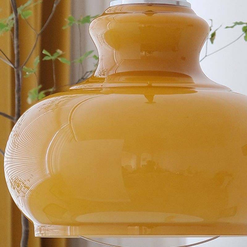 Lunea Nordic verstelbare retro hanglamp van crèmekleurig glas HL3508