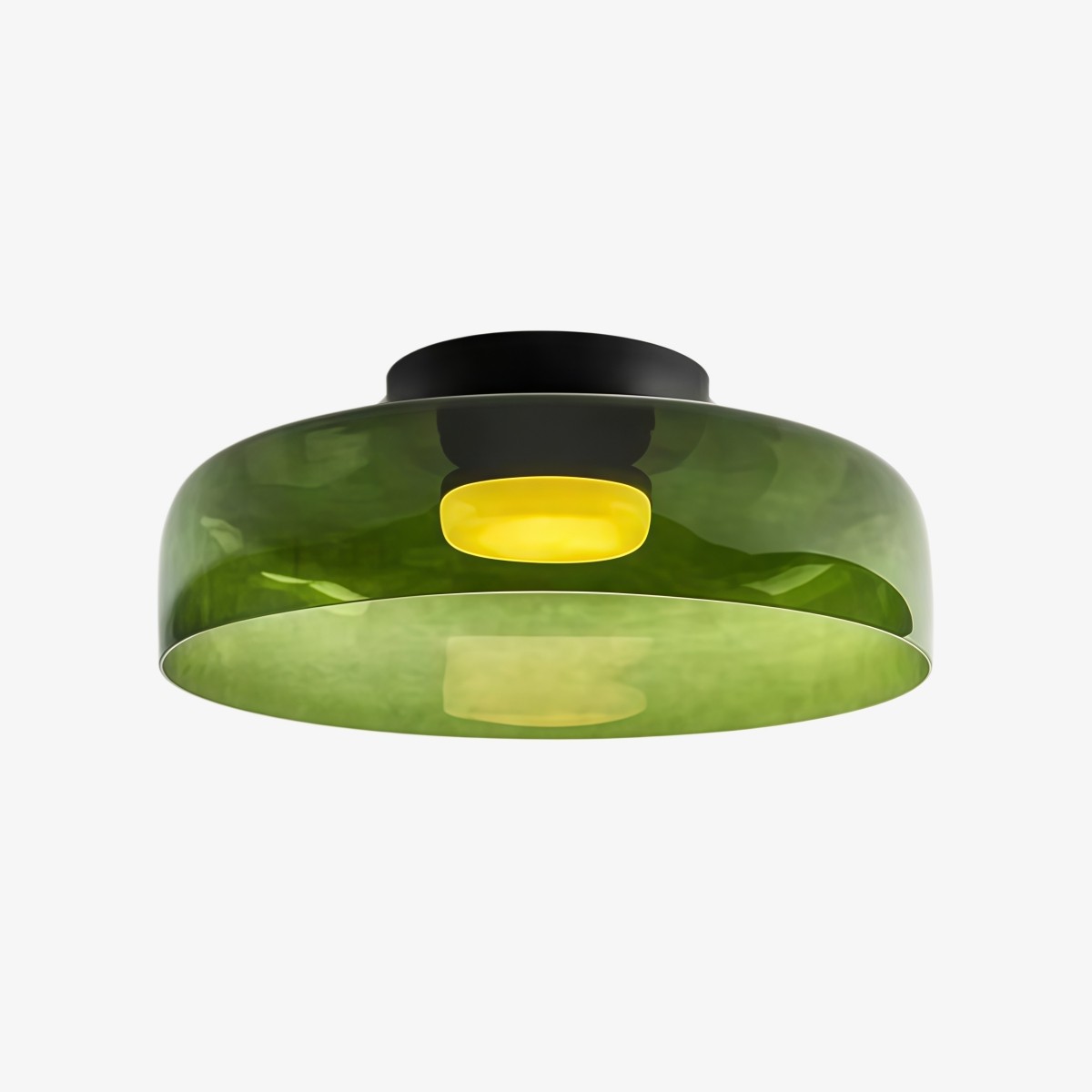 Scandinavische Glazen Schijf Plafondlamp - Noordse Macaron-stijl Lamp voor Woonkamers HL204