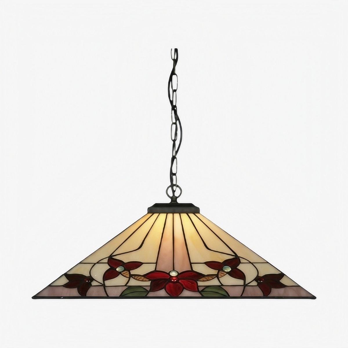 TF Camillo Klassieke Hanglamp met Patroon - Glas-in-loodlamp voor Slaapkamer of Hal HL2005