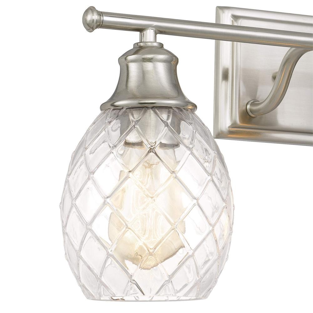 Moderne Boerderij Geborsteld Nikkel Glazen Wandlamp HL235