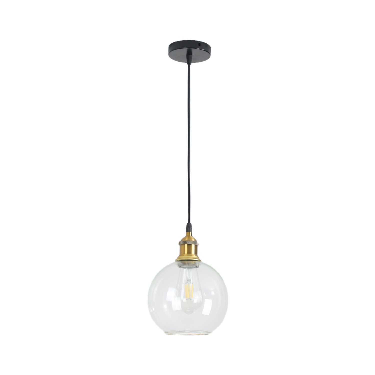 Nordic Vintage Glazen Bol Hanglamp HL244