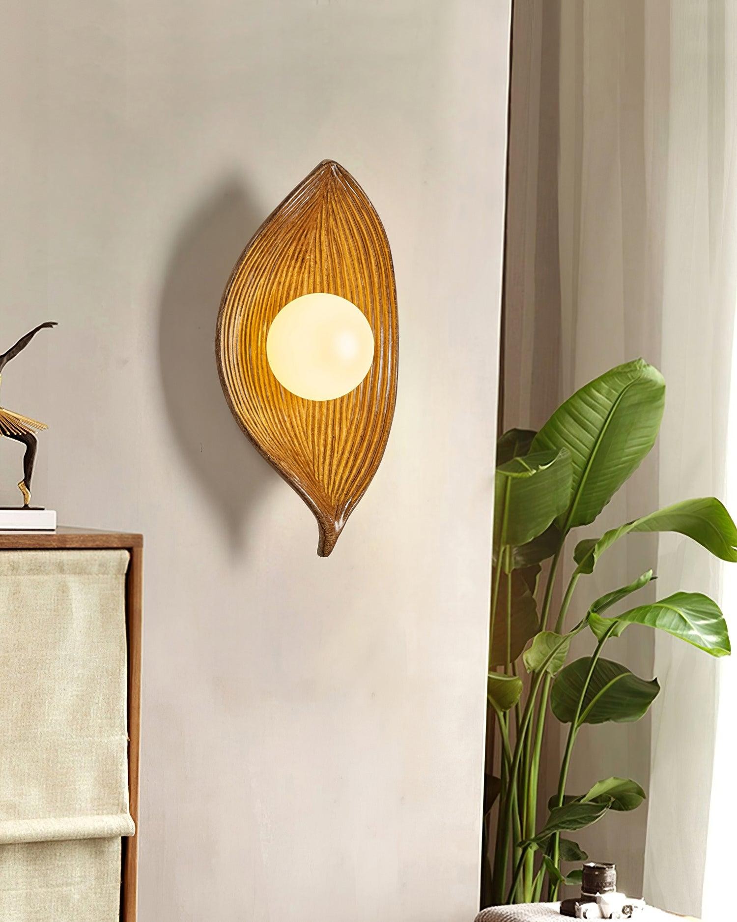 Hedendaagse Nordic Leaf Resin Wandlamp HL574