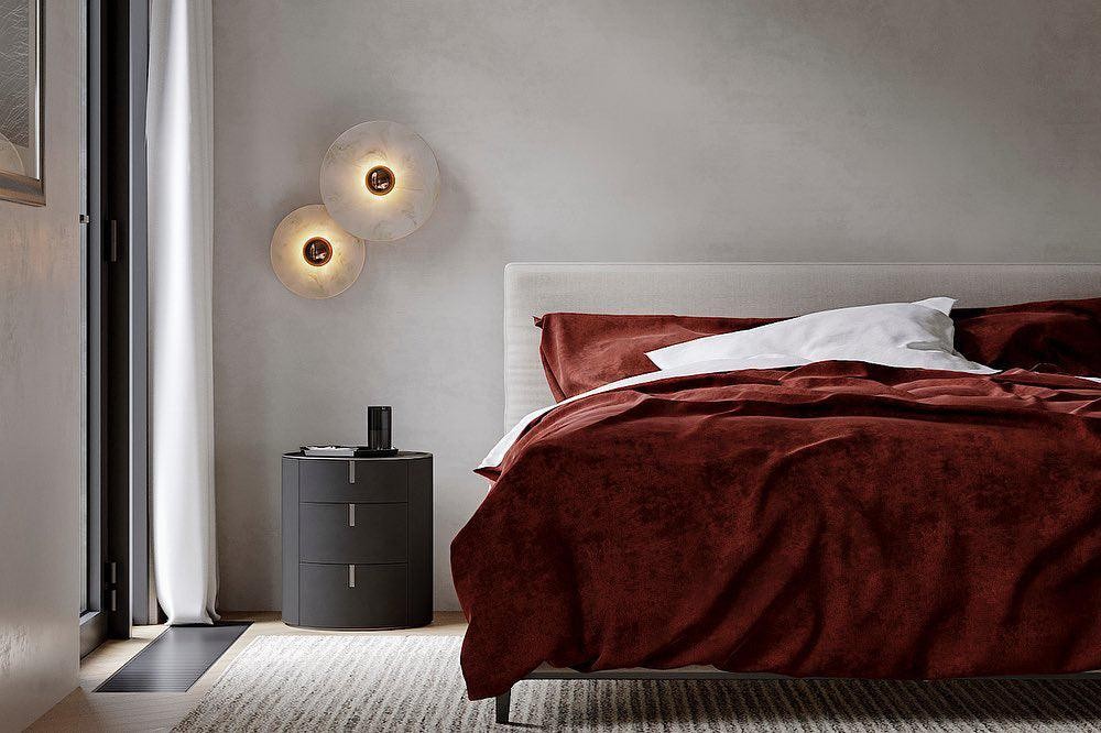 Creatieve marmeren ronde wandlamp HL717