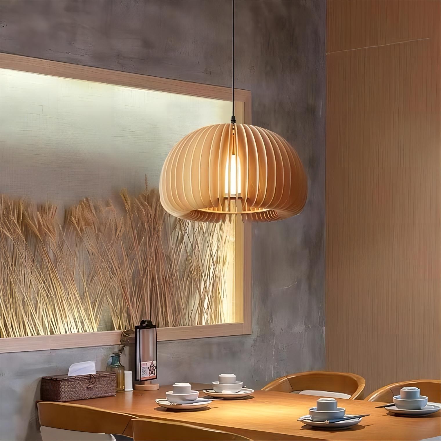 Creatieve Houten Pompoen Hanglamp HL77