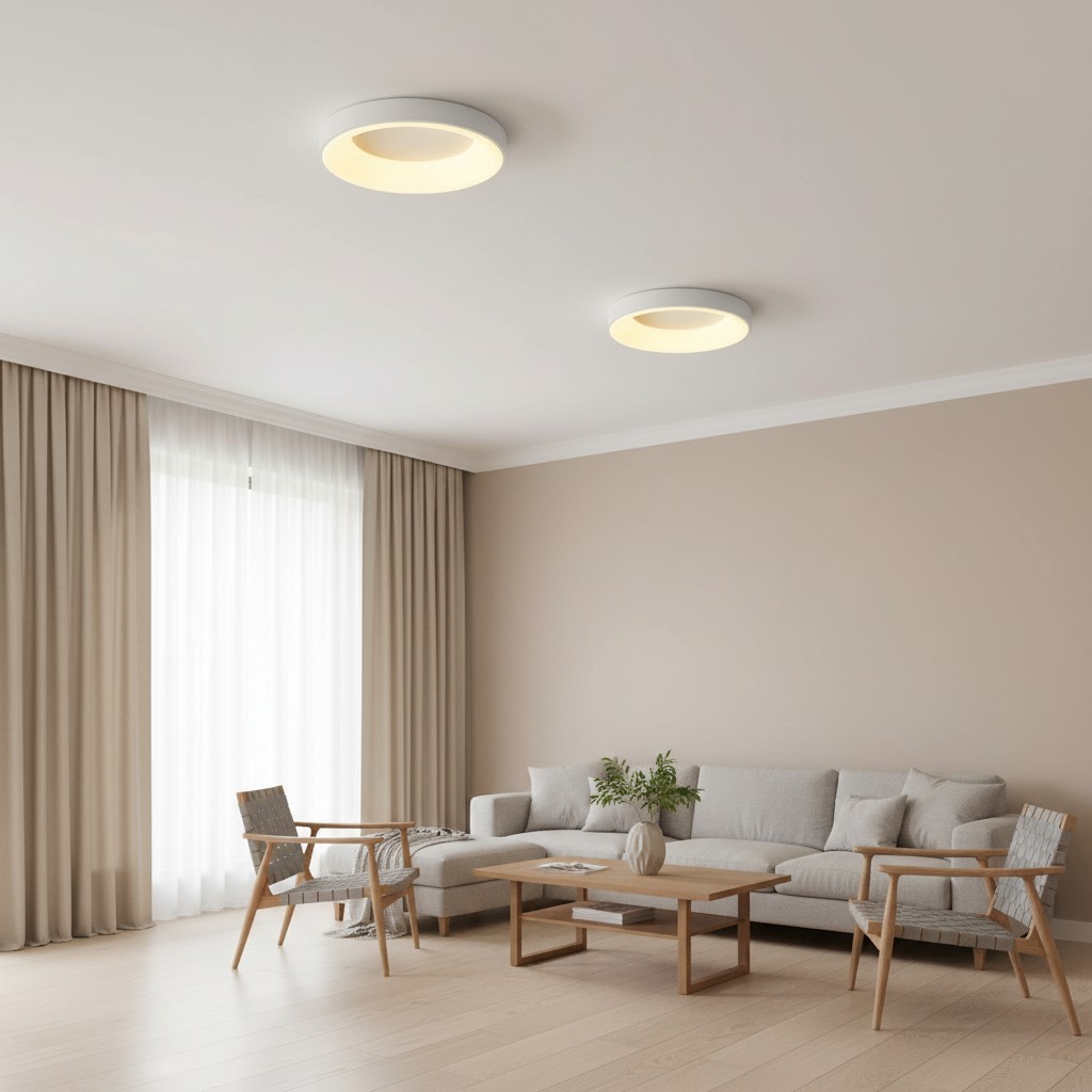 Lumiflexa Moderne Ronde Plafondlamp met Acryl Kap voor Slaapkamer en Hal HL2319