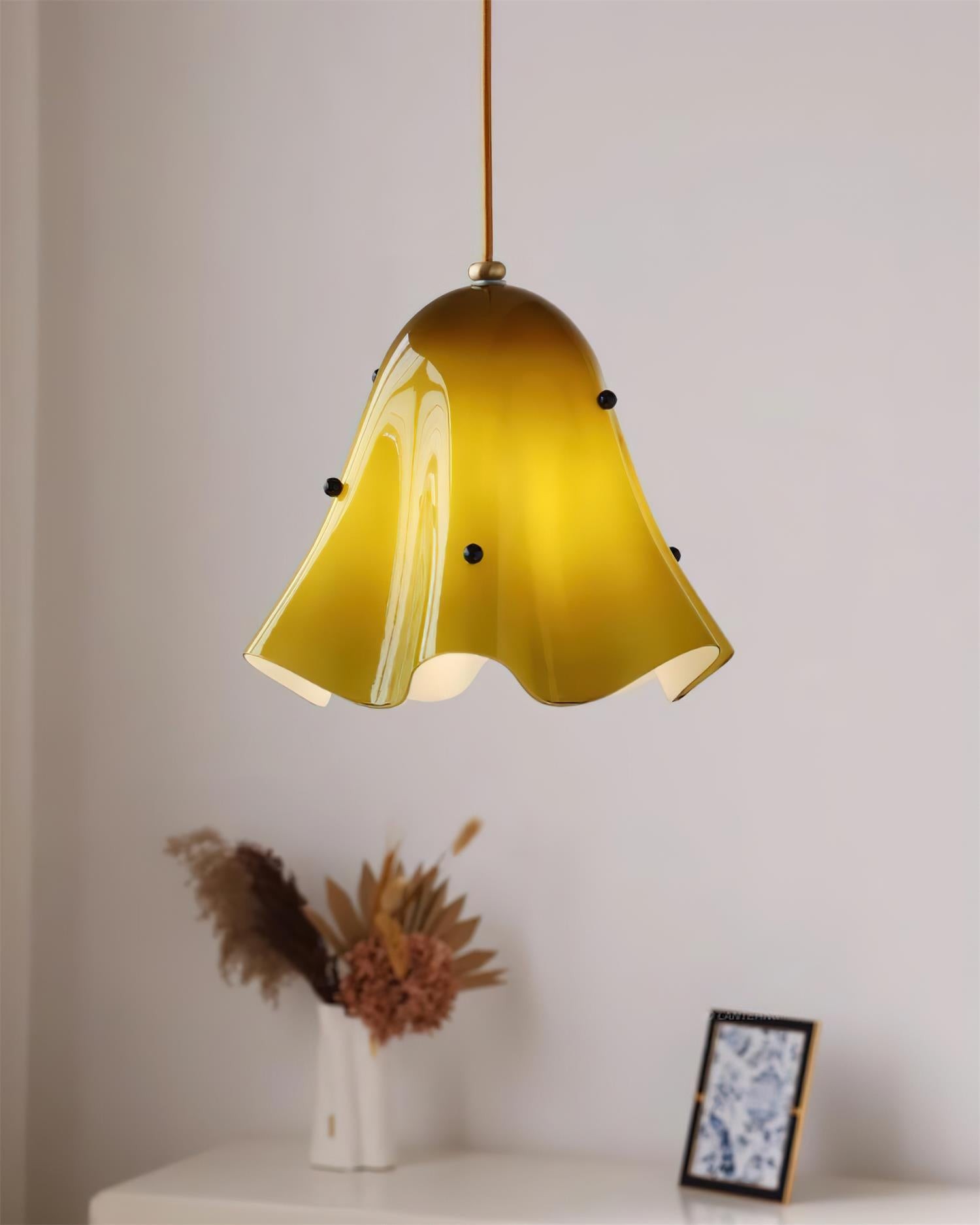 Bellina Artistieke Glazen Hanglamp - Moderne Bloei Geïnspireerde Hangende Plafondlamp HL1641