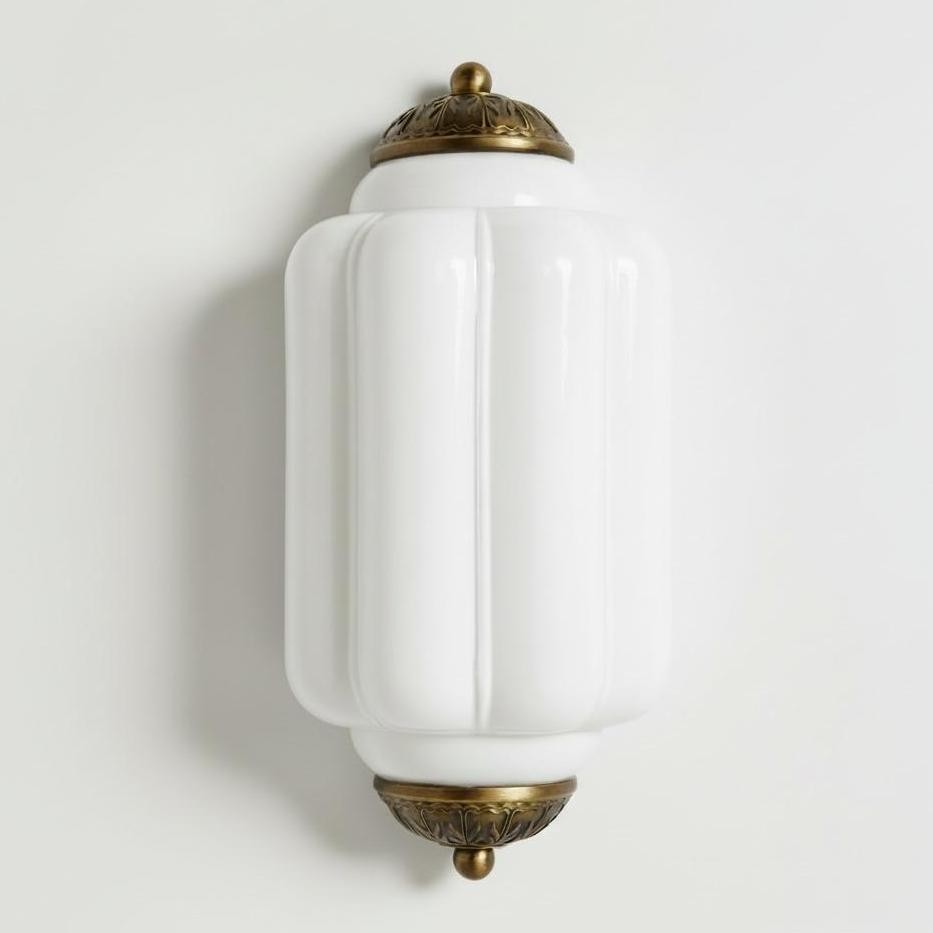 Eloise Long Pumpkin Retro Glazen Inbouw Wandlamp HL951