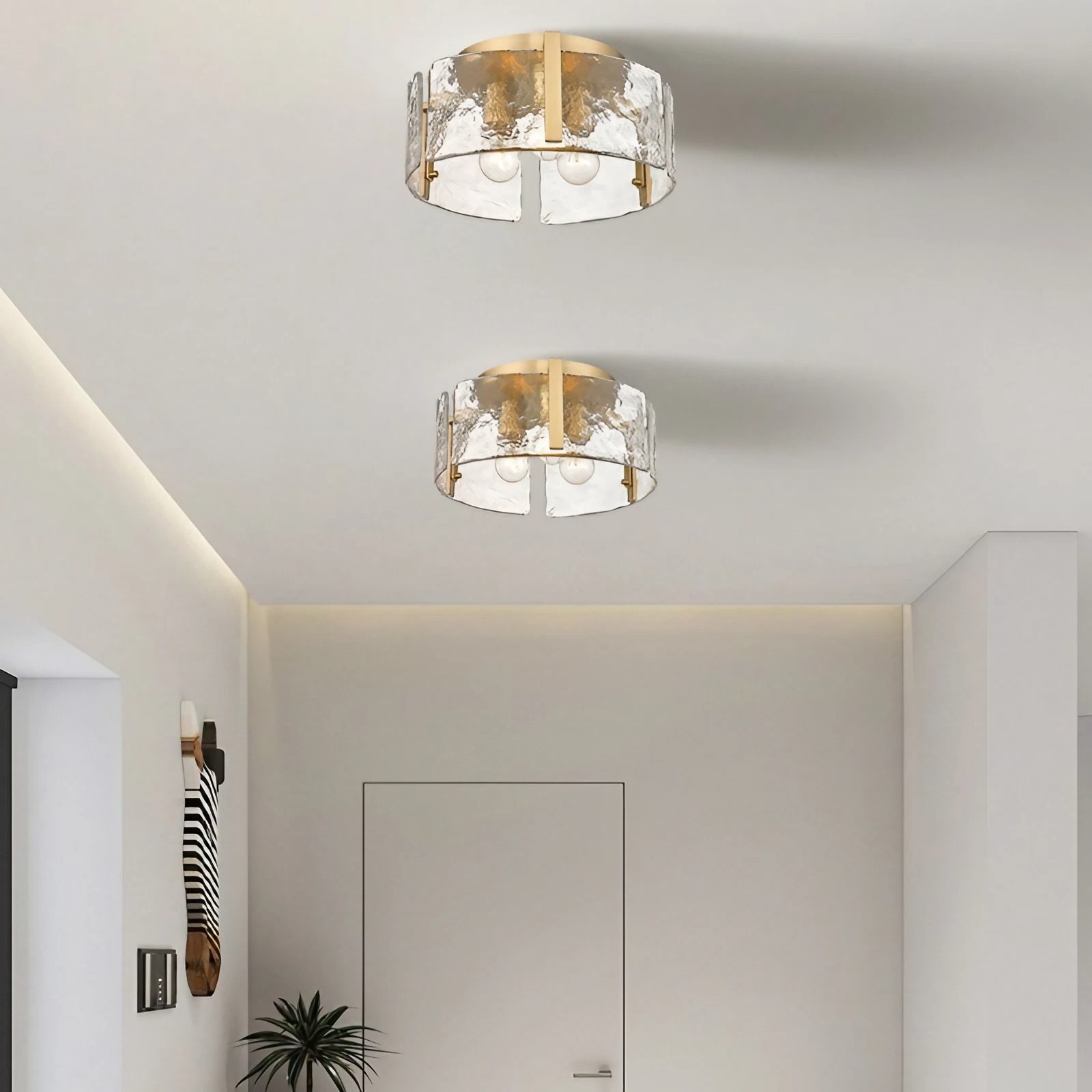 Moderne Inbouwplafondlamp Met Glazen Trommel HL267