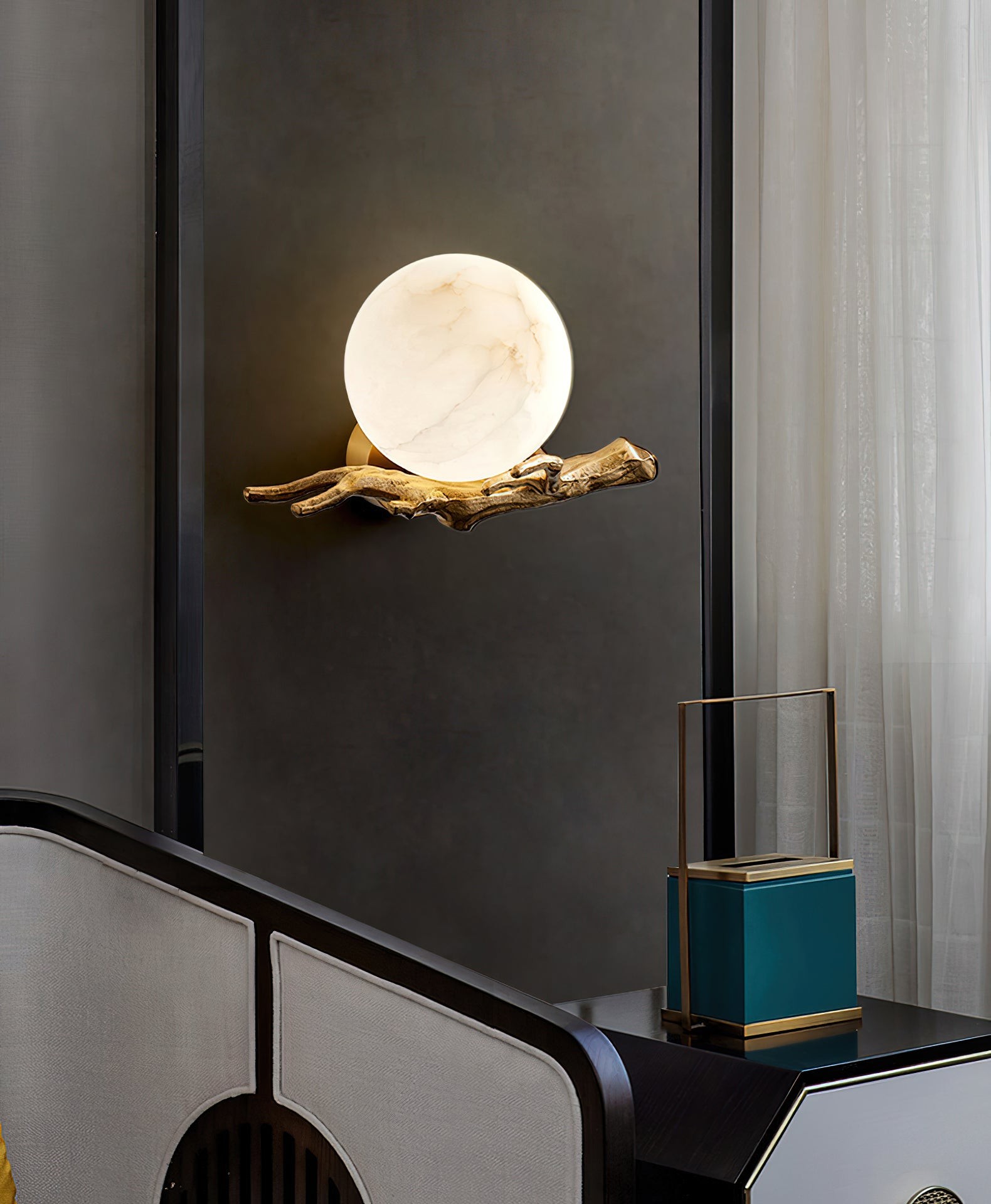 Retro Twigs Alabaster wandlamp HL2988