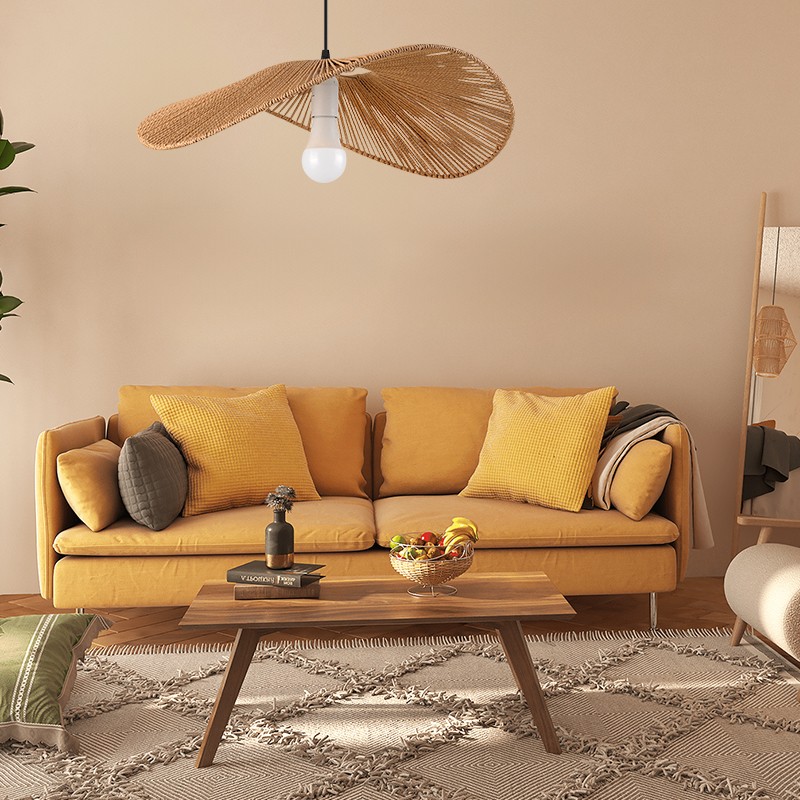 Rustieke Wabi Sabi Strohoed Hanglamp HL206