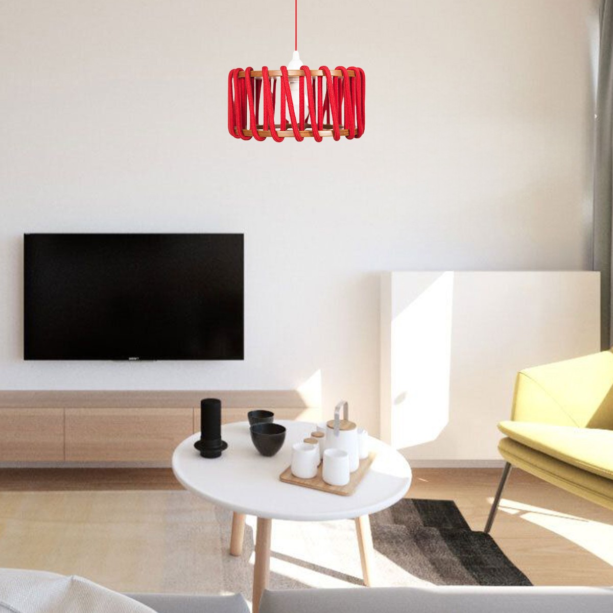 Minimalistisch Kleurrijk Touw Ontwerp Hanglamp HL306
