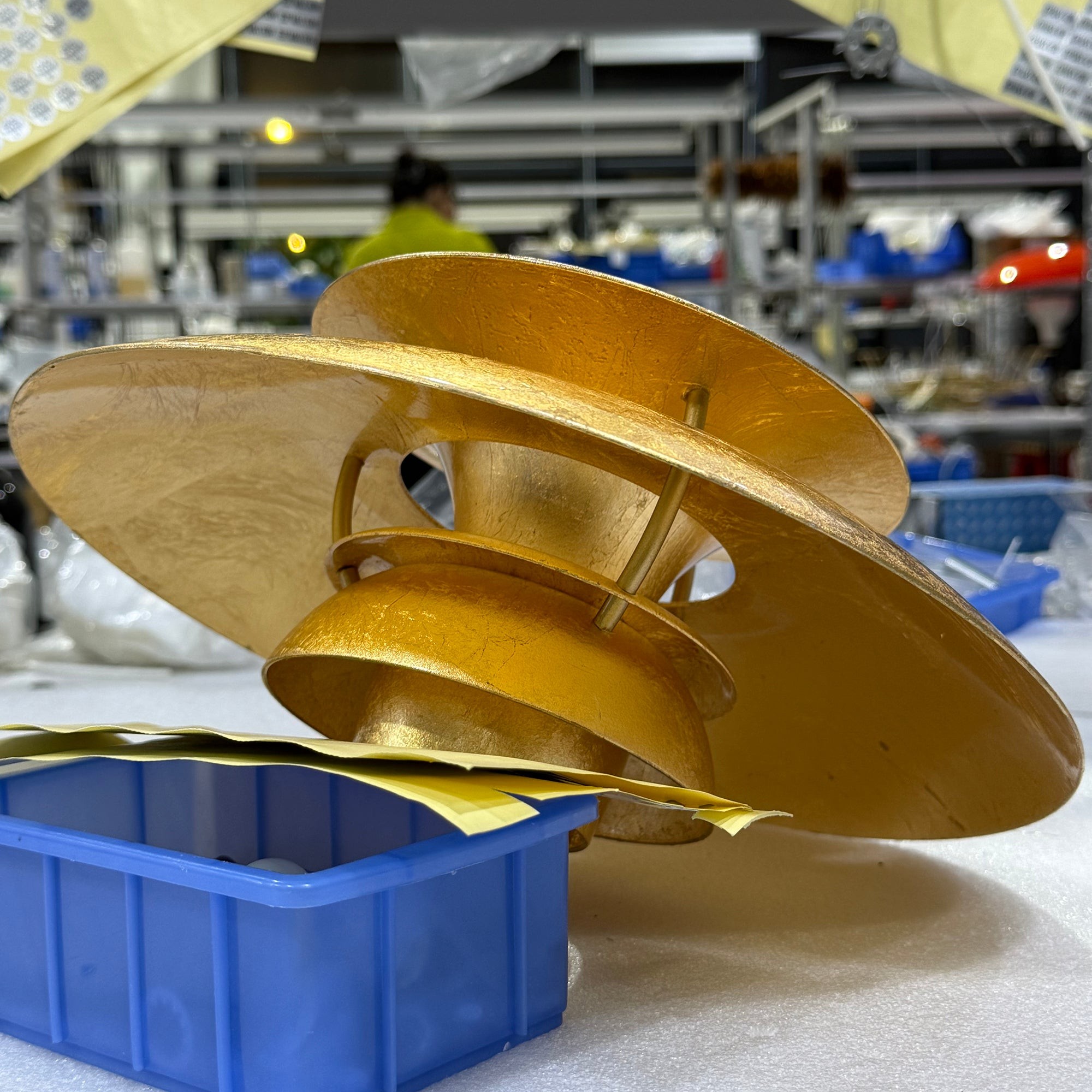 Hanglamp HL3315 met gouden folie