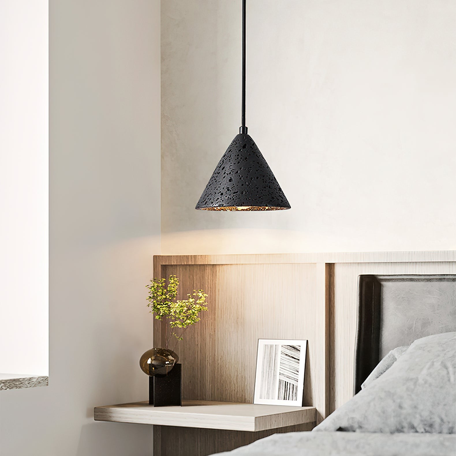 Wabi-Sabi Stijl Creatieve Travertijn Hanglamp HL899