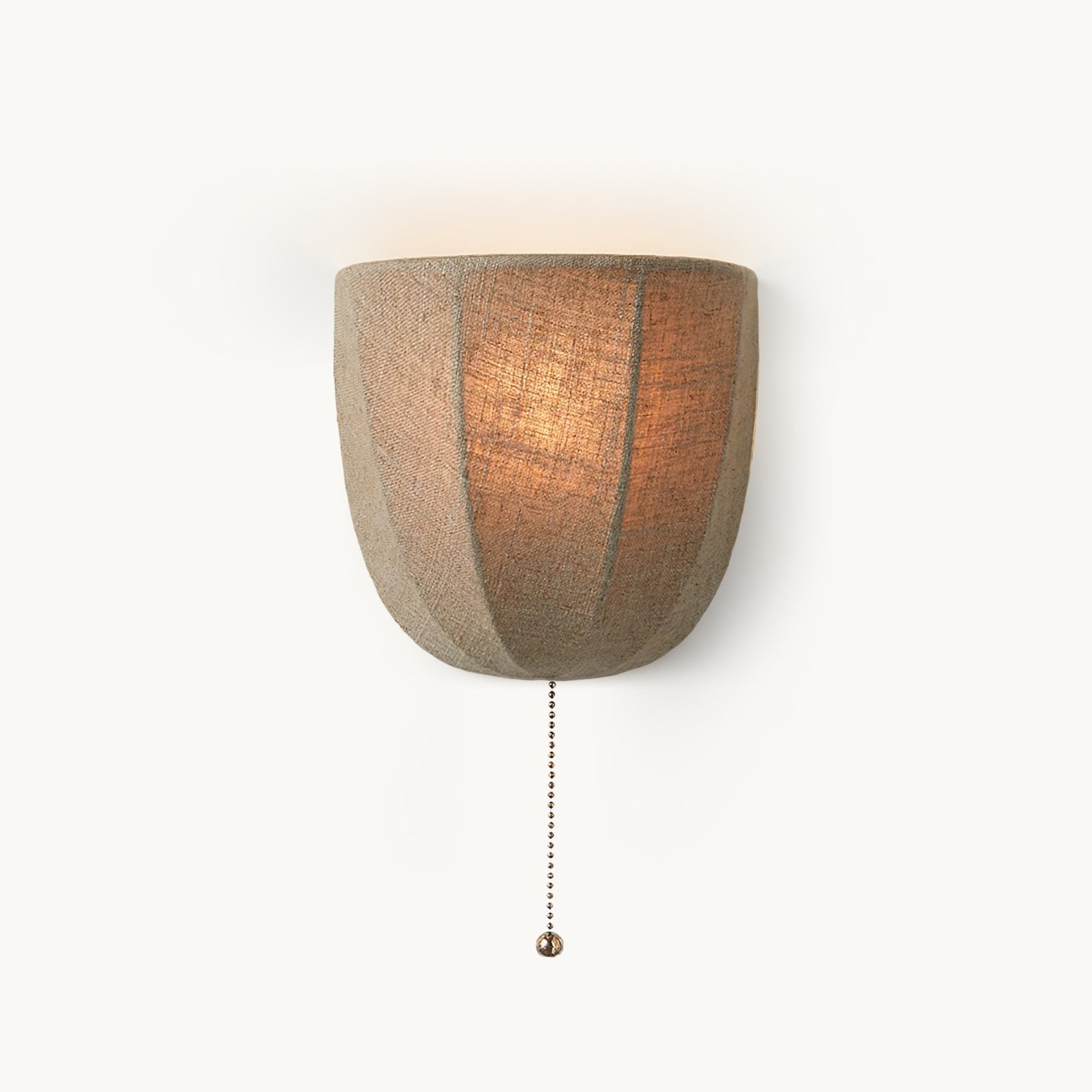 Fablune linnen wandlamp - moderne wandlamp met stoffen kap en textuur voor de woonkamer HL1134