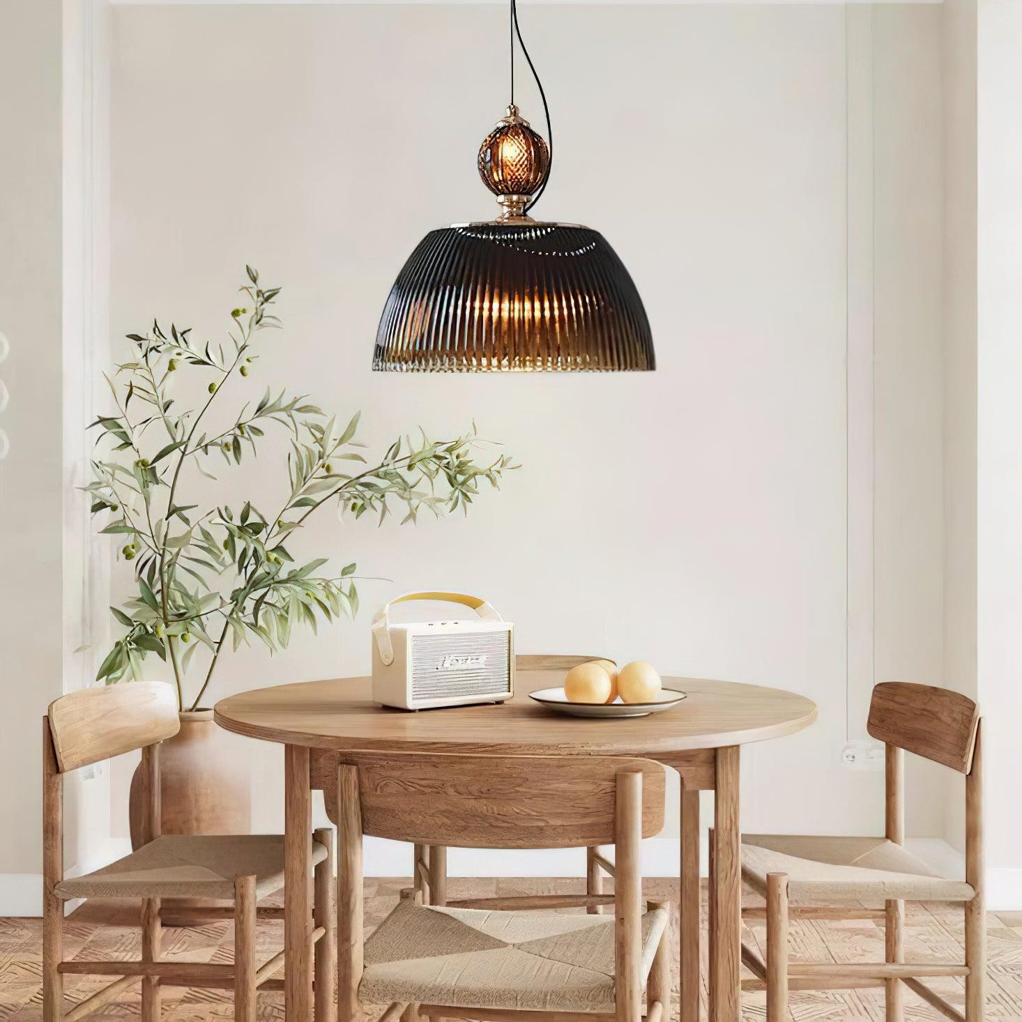 Moderne vintage gradiënt groene glazen hanglamp HL539