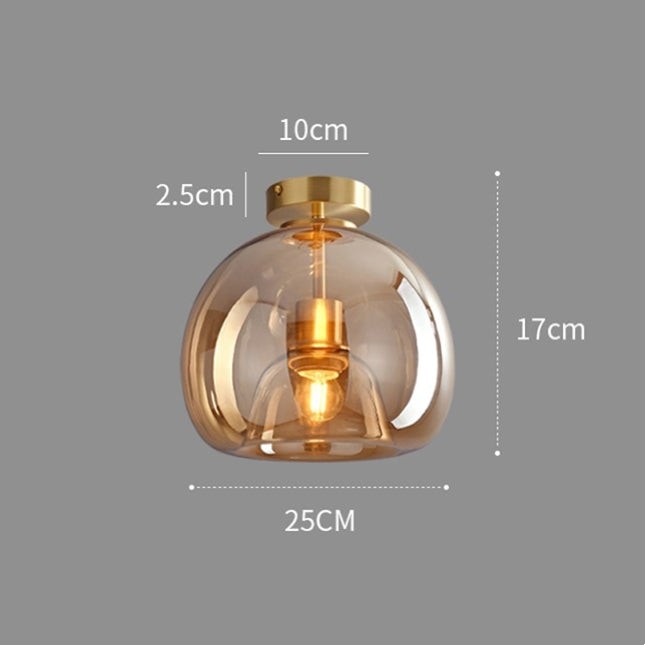 Retro Bubble Concave Glazen Plafondlamp HL847