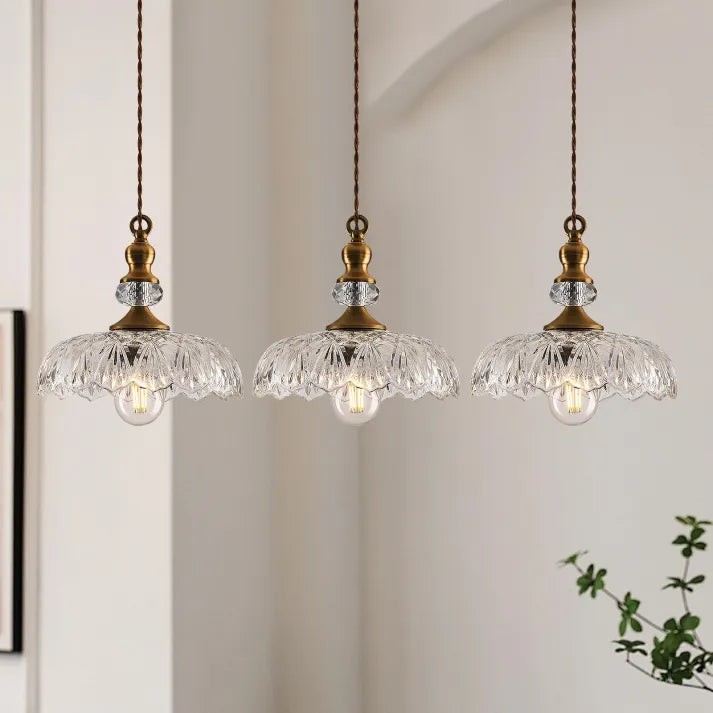 Mid-Century Mini Keukeneiland Glazen Hanglamp HL965