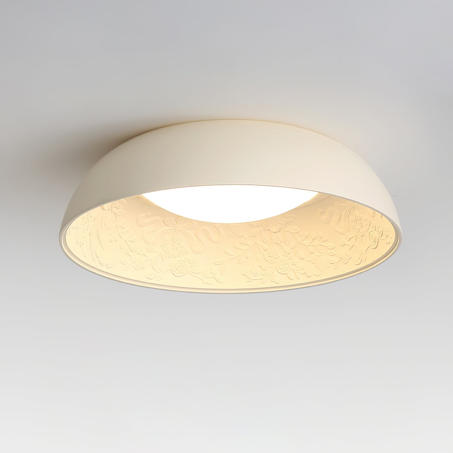 Franse romantische gesneden ronde LED plafondlamp HL617