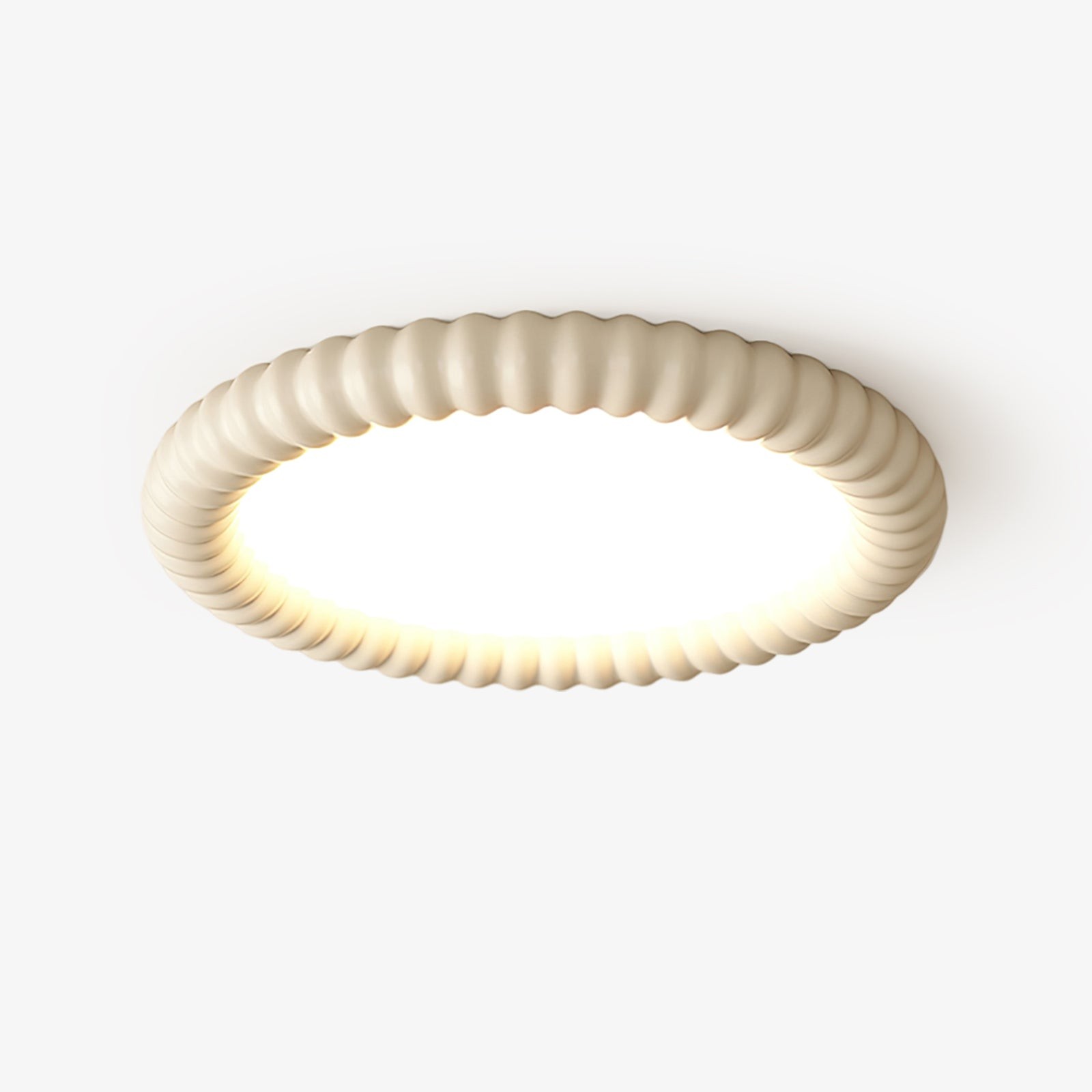 Crèmekleurige stijl rimpelring plafondlamp HL774