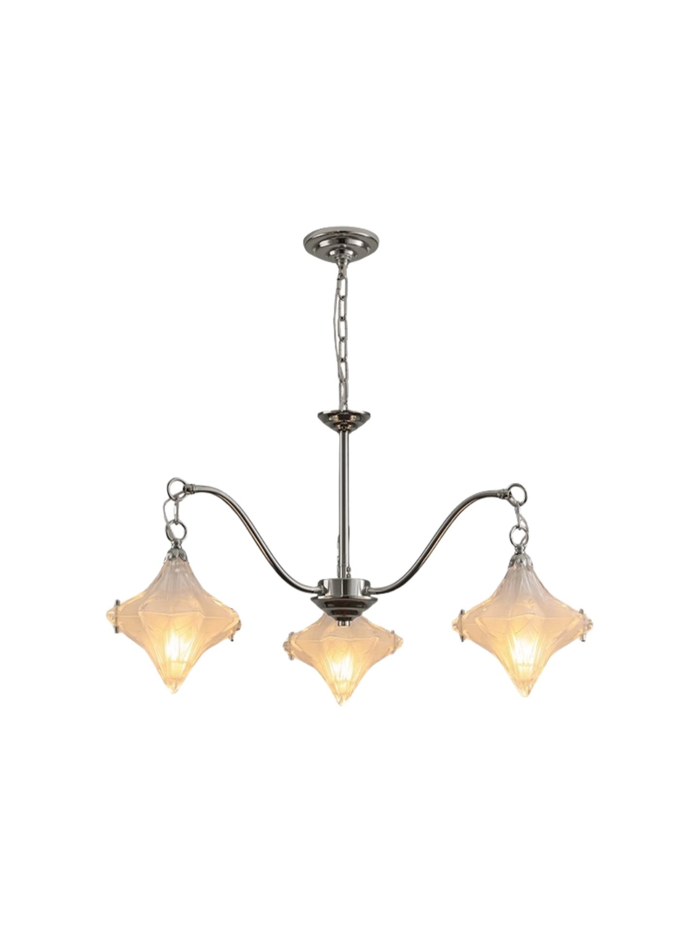 Art Deco Astris Star Kroonluchter - Decoratief armatuur van gematteerd glas voor eetkamer HL1791
