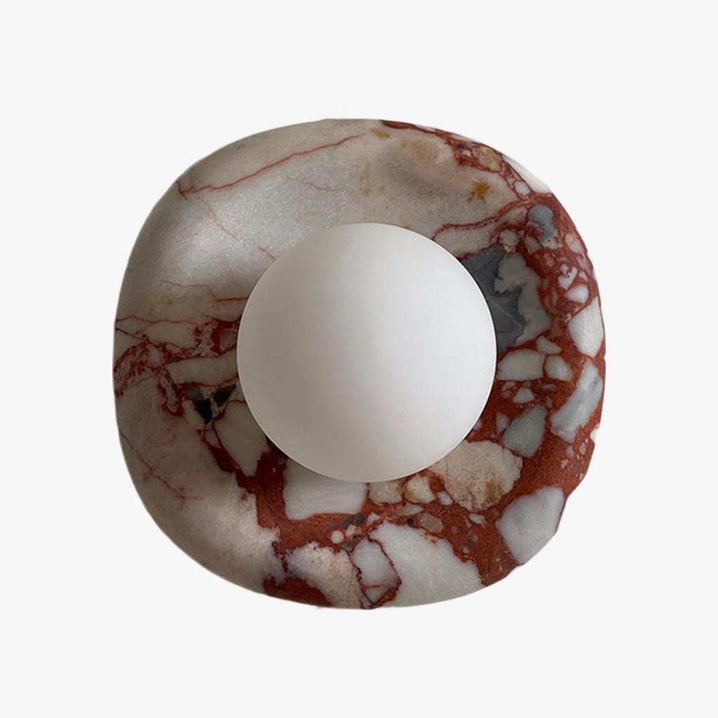Oria moderne vierkante of ronde jade wandlamp met albasten kap voor slaapkamer of badkamer (HL2552)