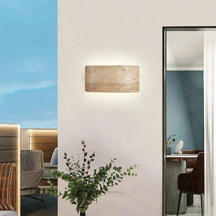 Moderne waterdichte buitenwandlamp van travertijn met IP65-classificatie HL3435