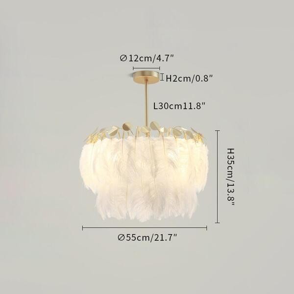 Feather hanglamp