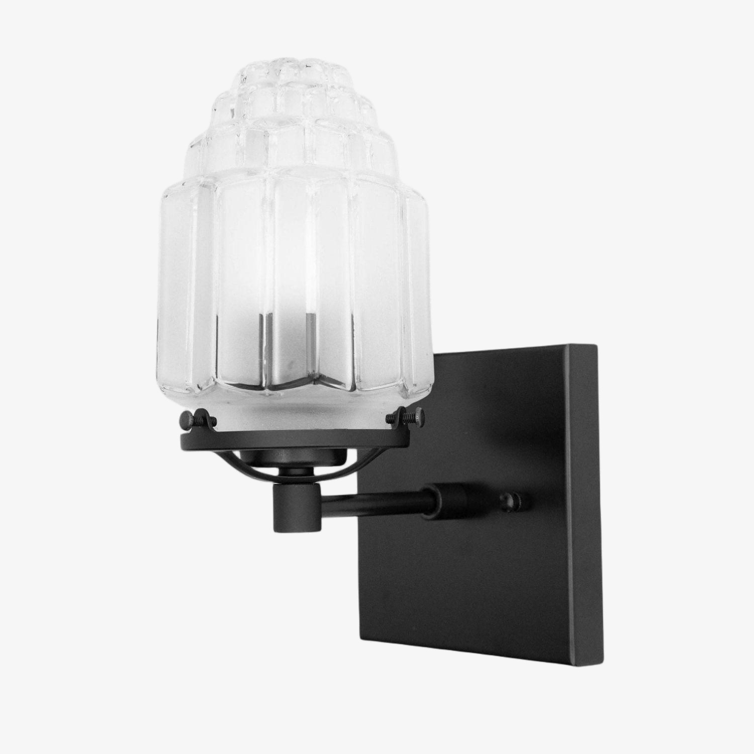 Tierlux Glazen Art Deco Wandlamp - Glazen Gematteerde Bollen met Wolkenkrabberbol HL1656