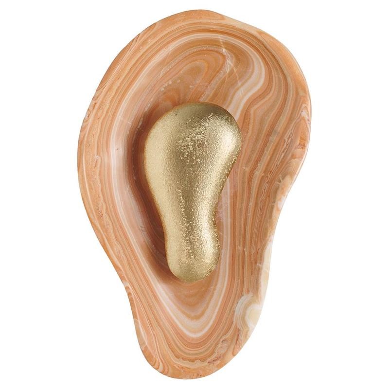 Wandlamp van gehamerd oesterkleurig onyx HL3278