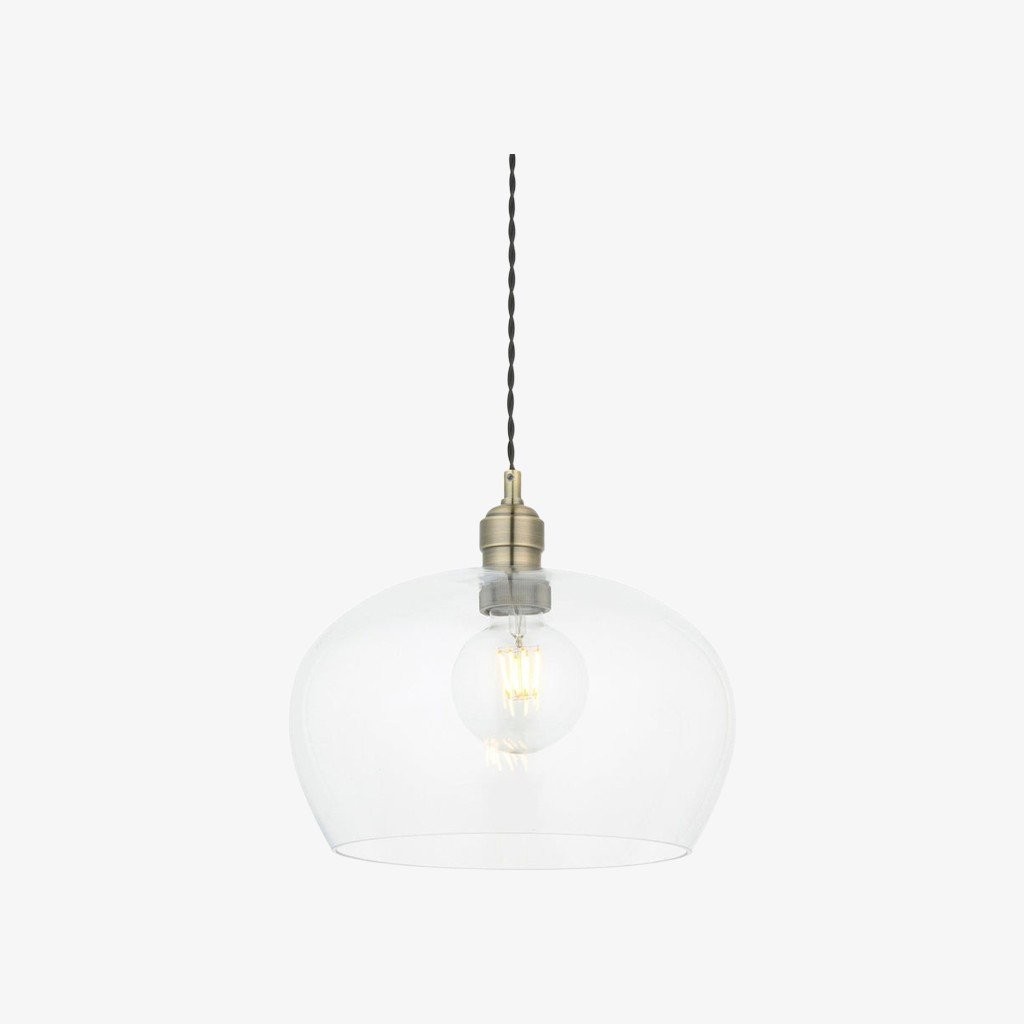 Clarione in hoogte verstelbare glazen hanglamp - Klassieke Art Deco lamp HL2231