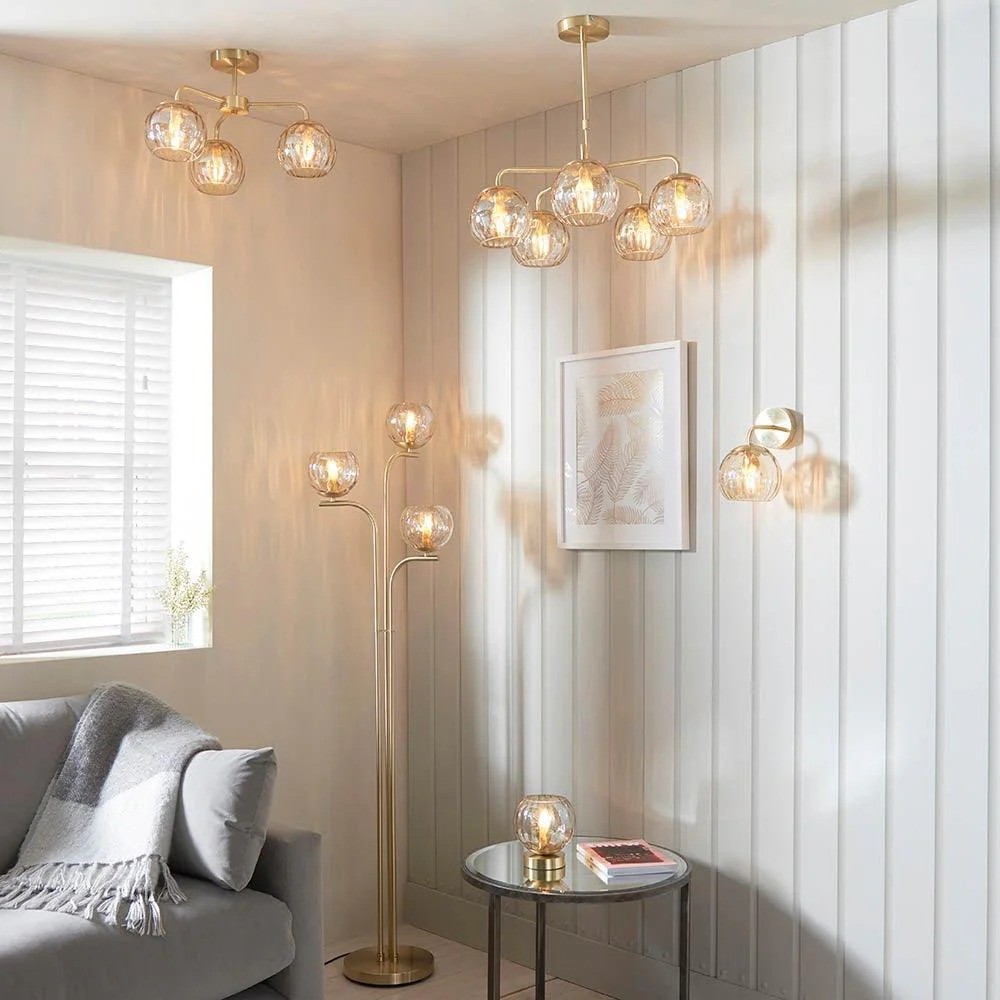 Tracian Glass Mid-Century Modern Globe Hanglamp voor de Eetkamer HL2041