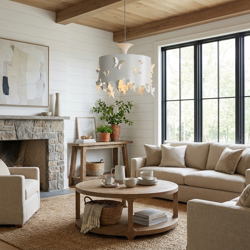 Alaria Design Hanglamp - Artistieke hanglamp met sfeervolle schaduw voor de woonkamer HL2305