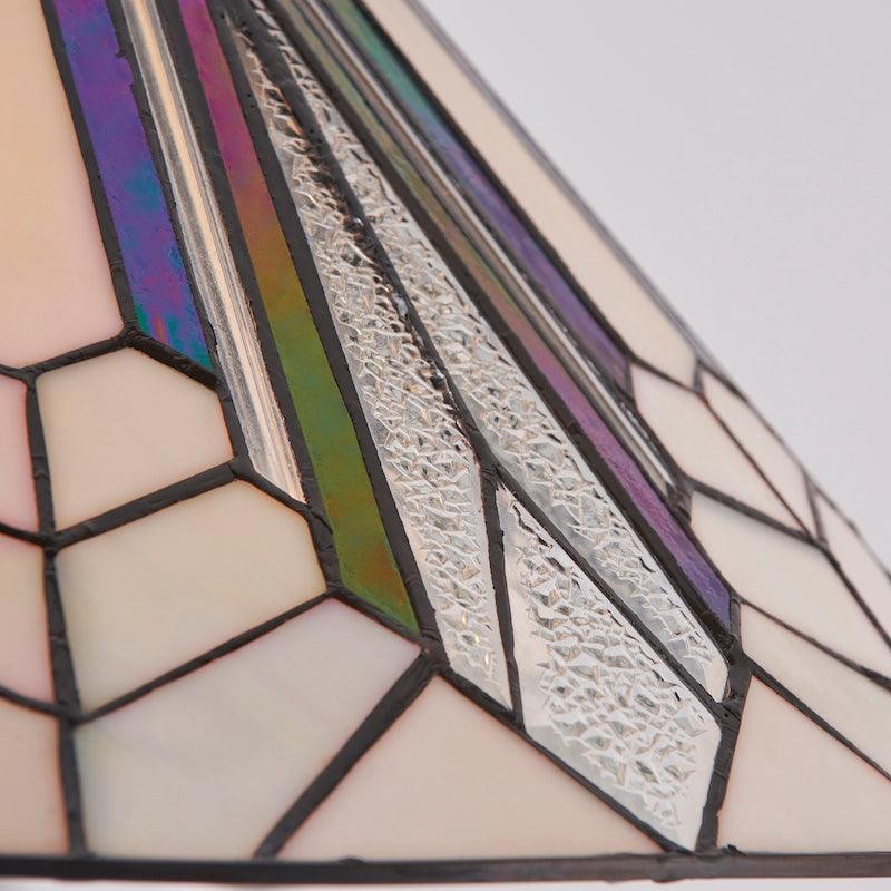 TF Astoria Tiffany plafondpendel - Geometrisch glazen ontwerp met reliëf voor de woonkamer HL2236