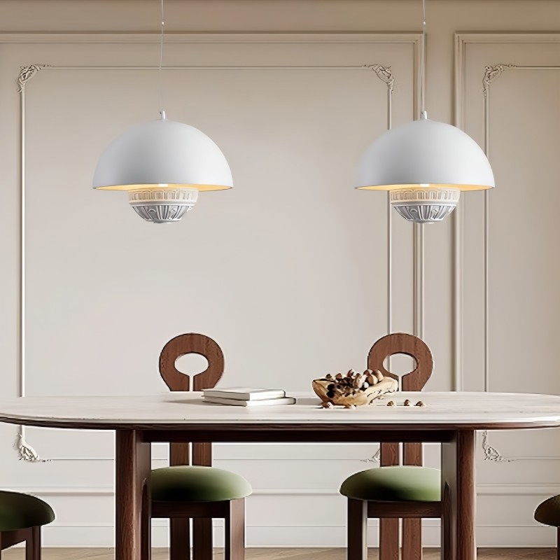 Halfronde metalen hanglamp HL658