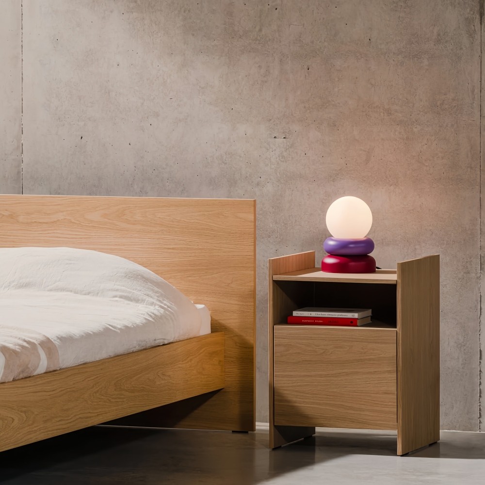 Macaron Opal Glass Tafellamp - Donut Artisan Lamp voor op het nachtkastje HL1066
