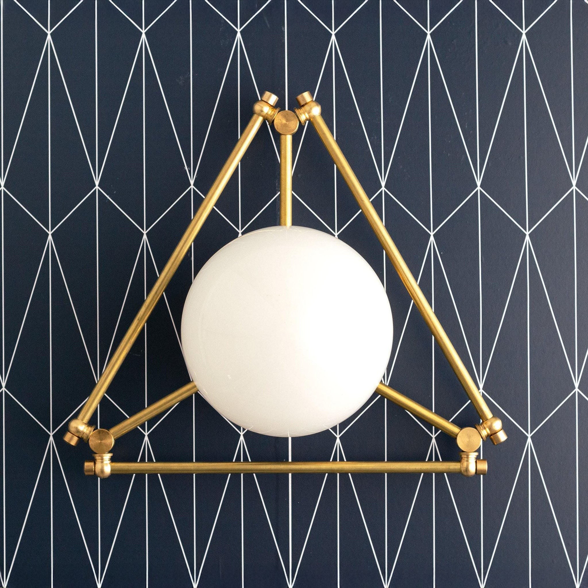 Glorica Glazen Geometrische Plafondlamp van Messing - Mondgeblazen Bolontwerp HL1725