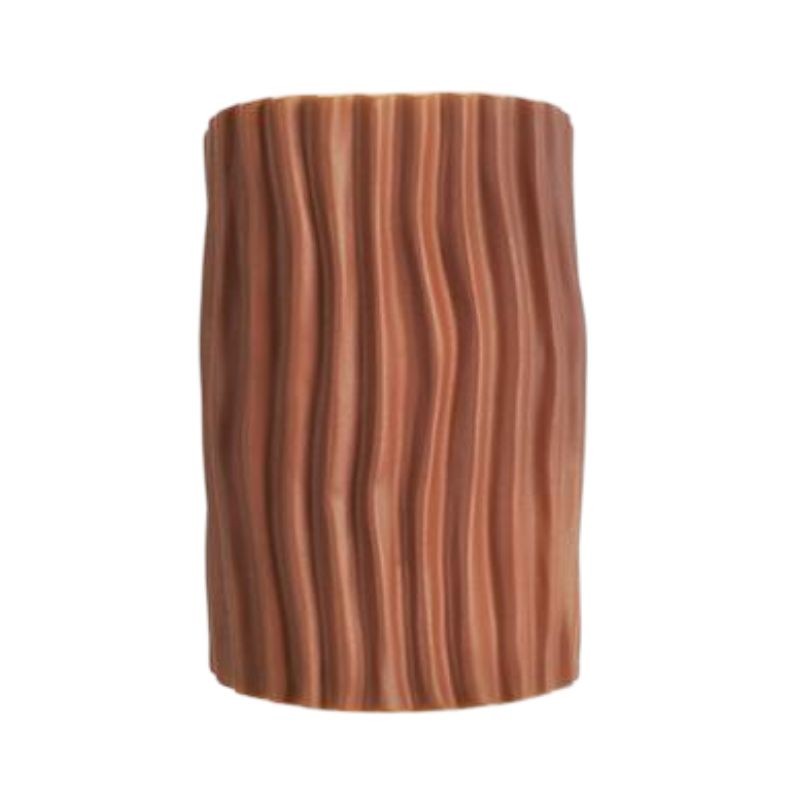 Cilinder geribbelde wandlamp van hars HL224