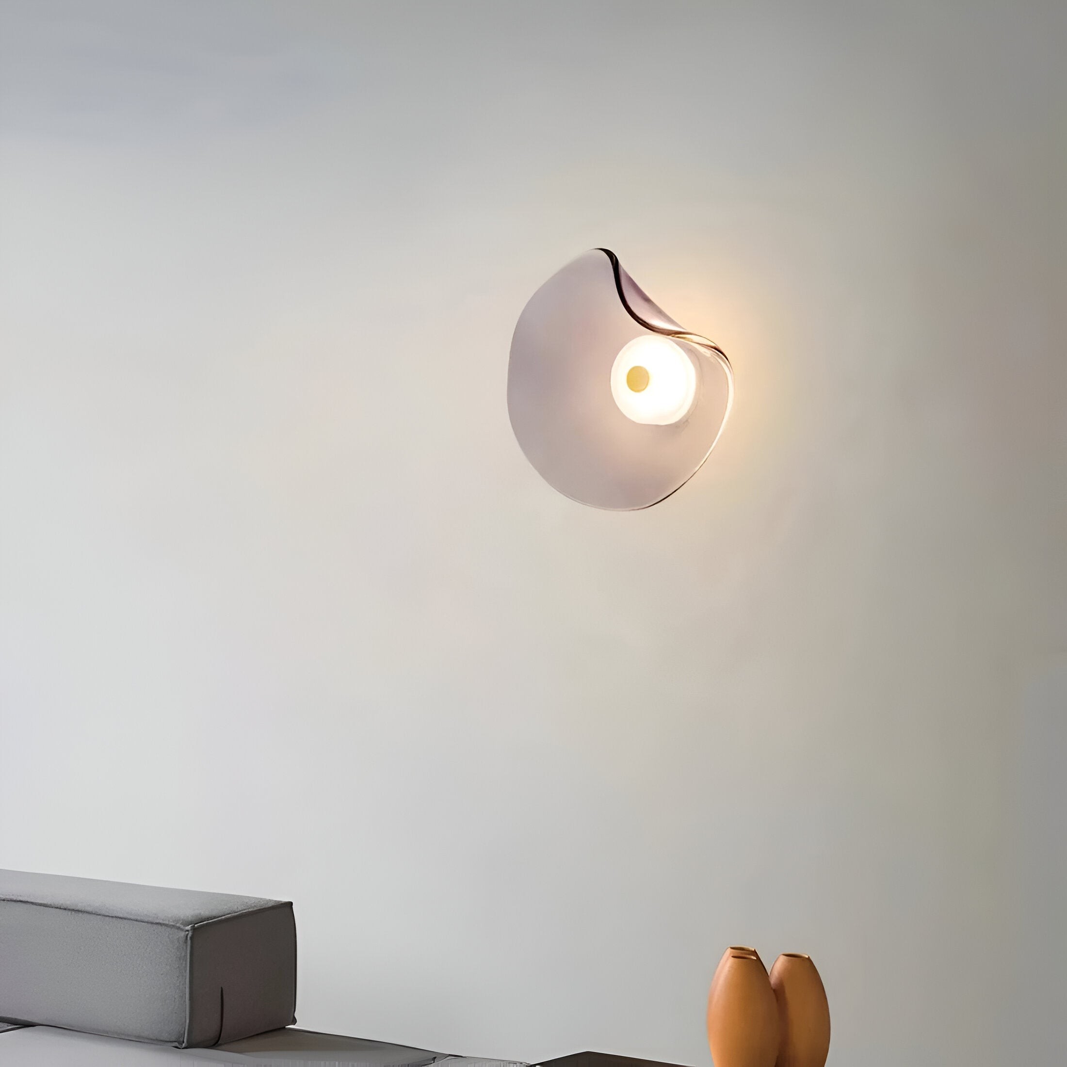 Nordic gebogen glazen Japanse stijl glazen stenen LED wandlamp HL1294
