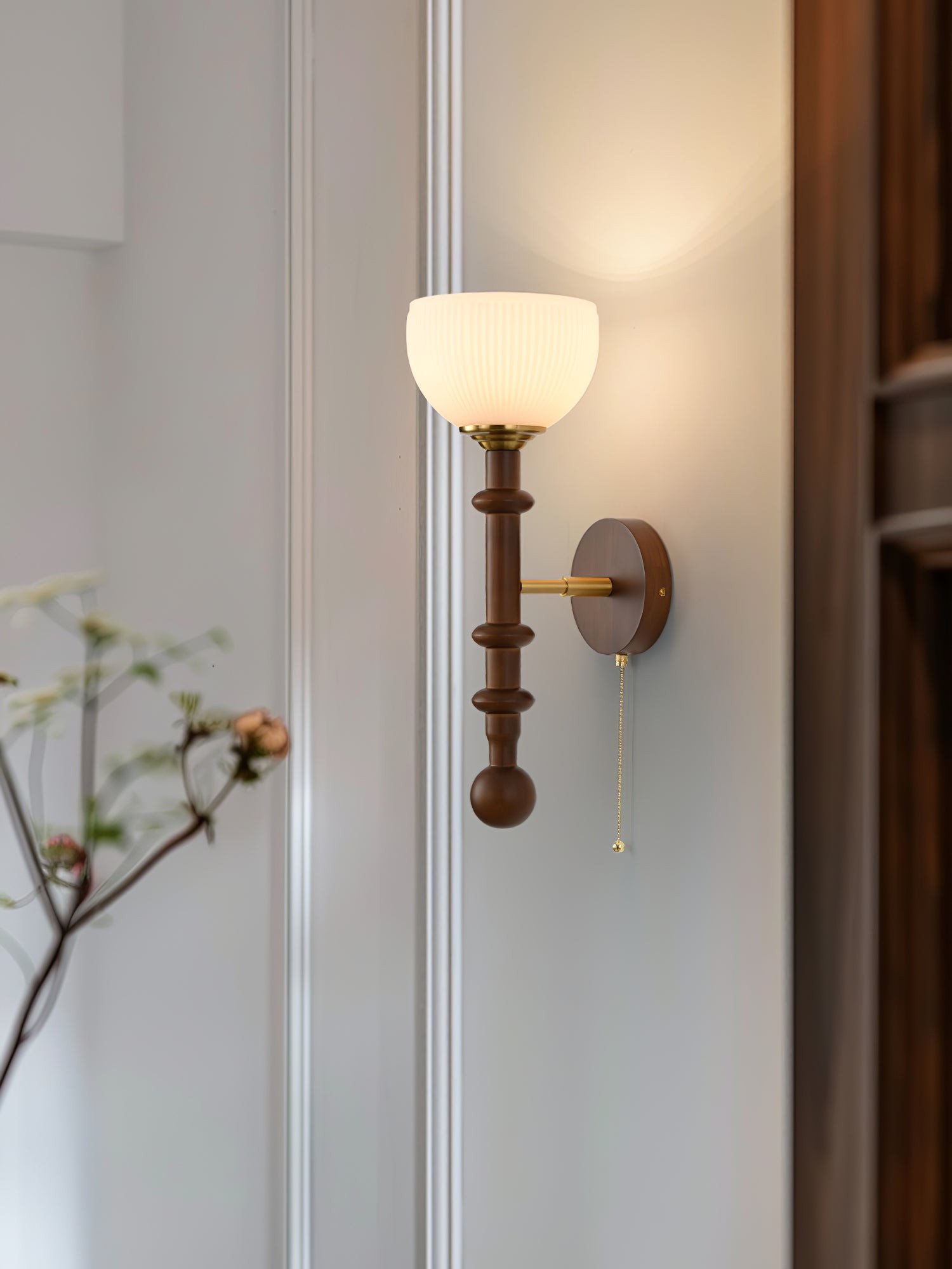 Retro Massief Houten Serie Wandlamp HL769