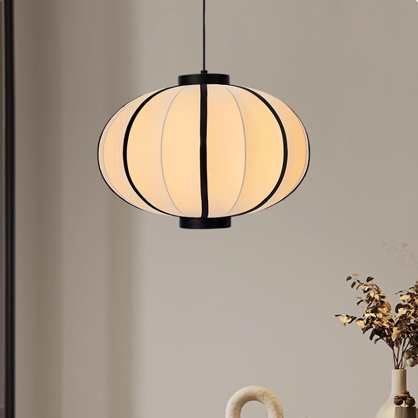 Minimalistische zwart-witte lantaarn hanglamp HL816