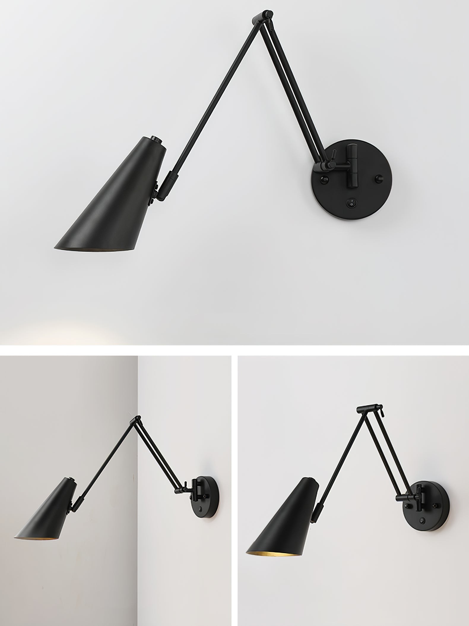 Wandlamp met zwenkarm HL1202