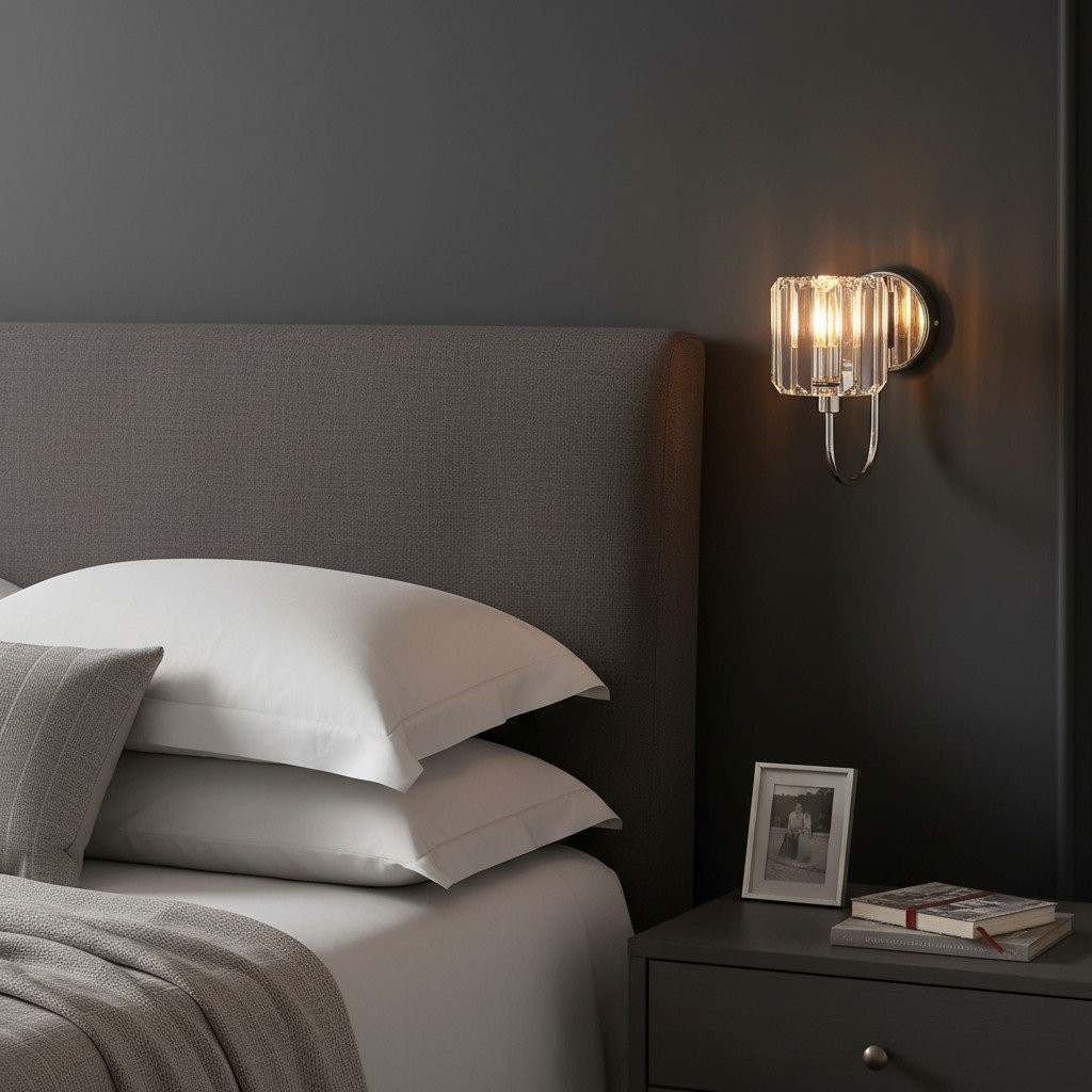 Tracian wandlamp met geslepen glazen kap - Tijdloze verlichting voor entrees en woonkamers HL2039