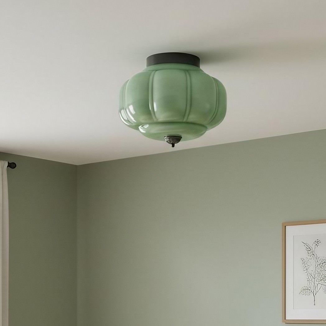 Eloise Retro Melkglas Semi-inbouw Plafondlamp HL948