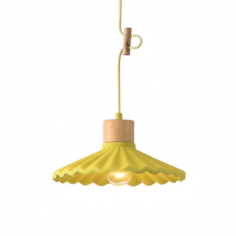 Cement Macaron hanglamp - moderne geplooide kap voor hal HL1328
