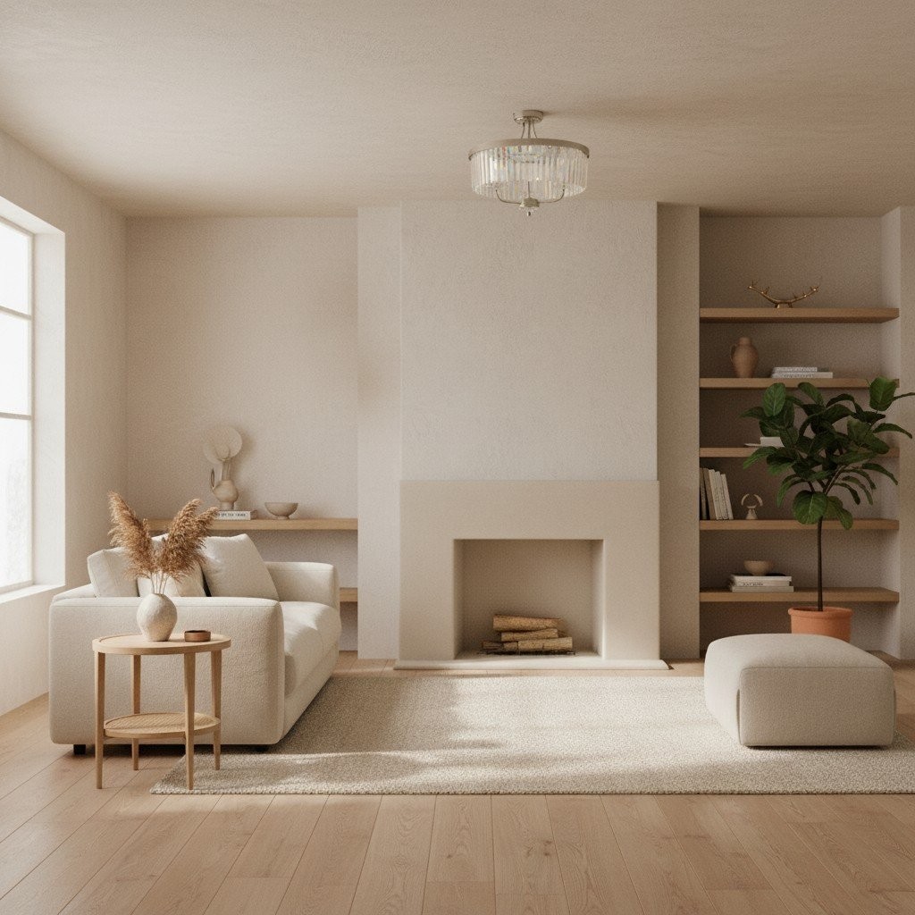 Beveline 3-lichts ronde semi-inbouwlamp - Facetgeslepen glazen kap met metalen afwerking voor gangen en slaapkamers HL2076