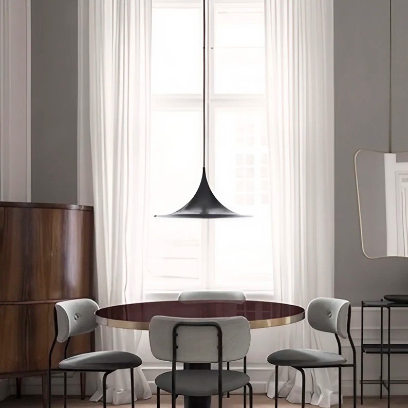 Mid Century Moderne Hoor Metalen Hanglamp