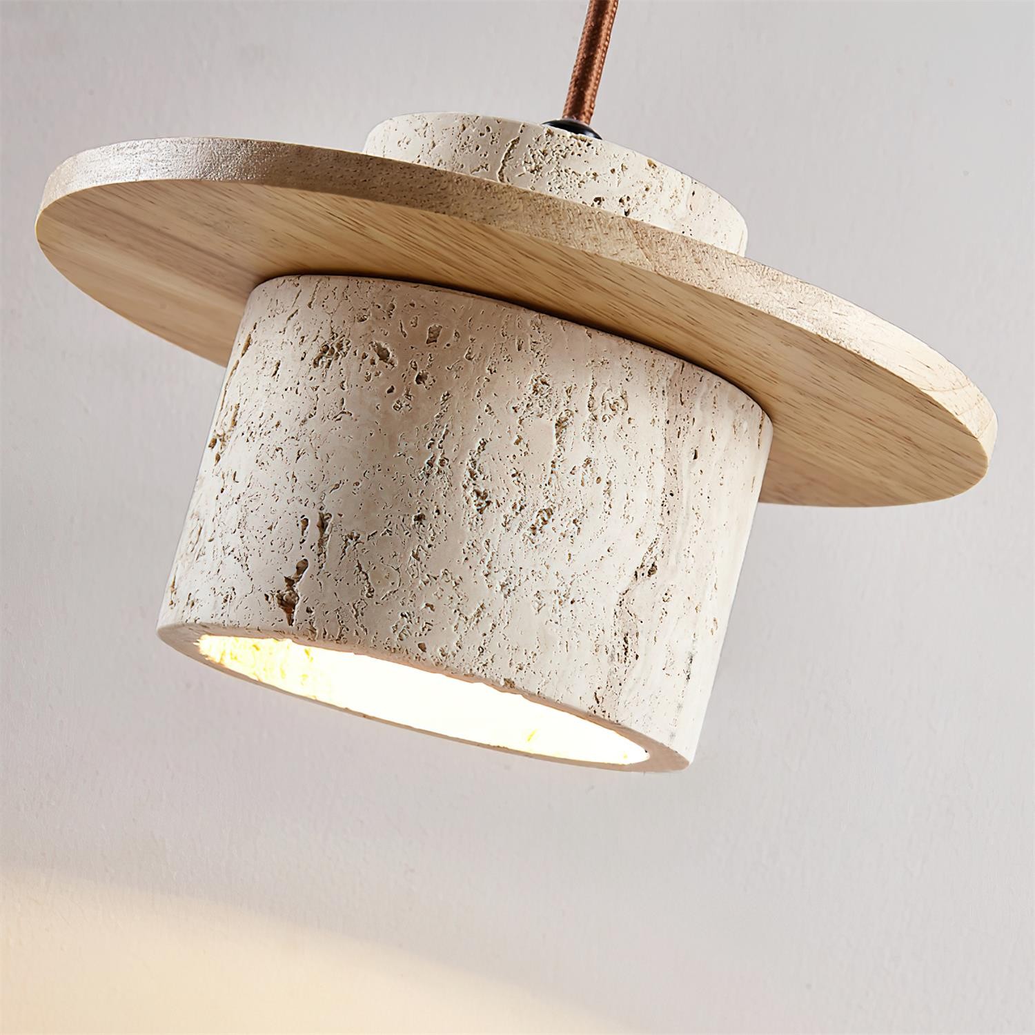 Retro Wabi Sabi getextureerde travertijn wandlamp HL991