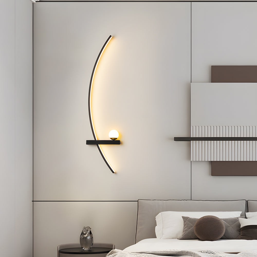 21'' gebogen strip 3-staps dimbare LED-wandlamp HL1000