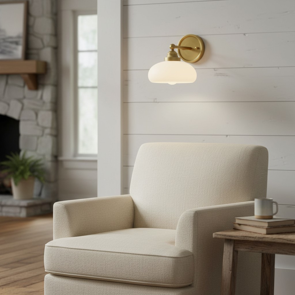 Velora Vintage Industriële Wandlamp met Glazen Kap voor Hal en Entree HL2308