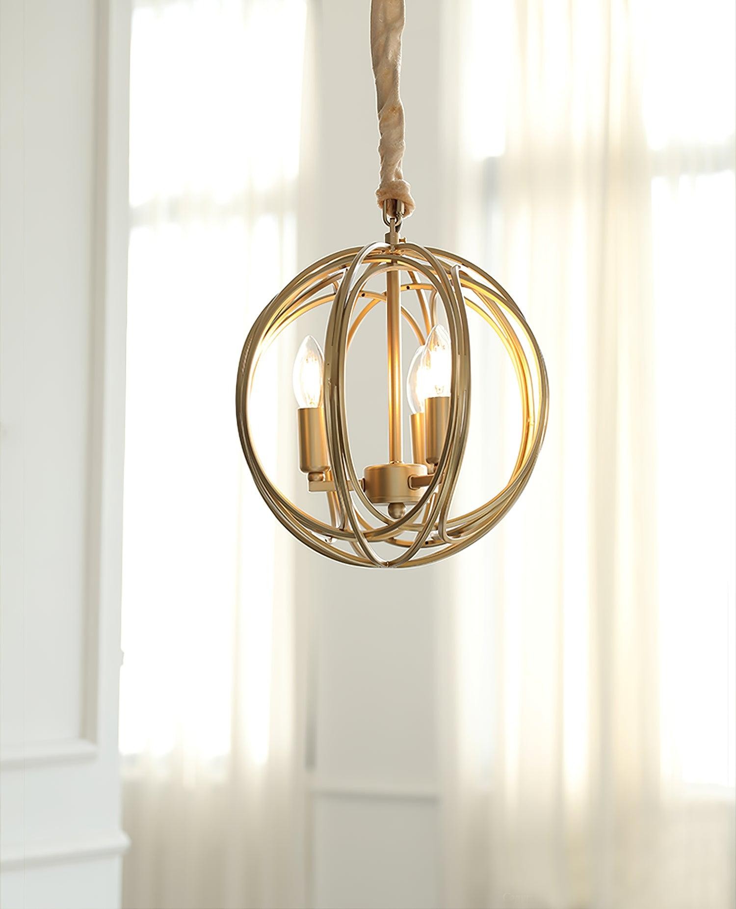Holle metalen lijn retro hanglamp HL657